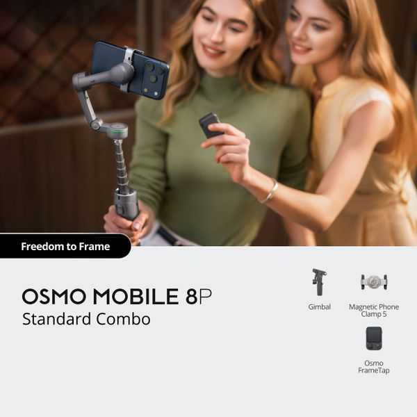 Электрический стабилизатор для смартфона DJI Osmo Mobile 8P Standard Combo Черный | Black