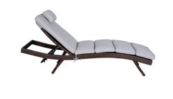 "Лиссабон" шезлонг из искусственного ротанга, цвет коричневый