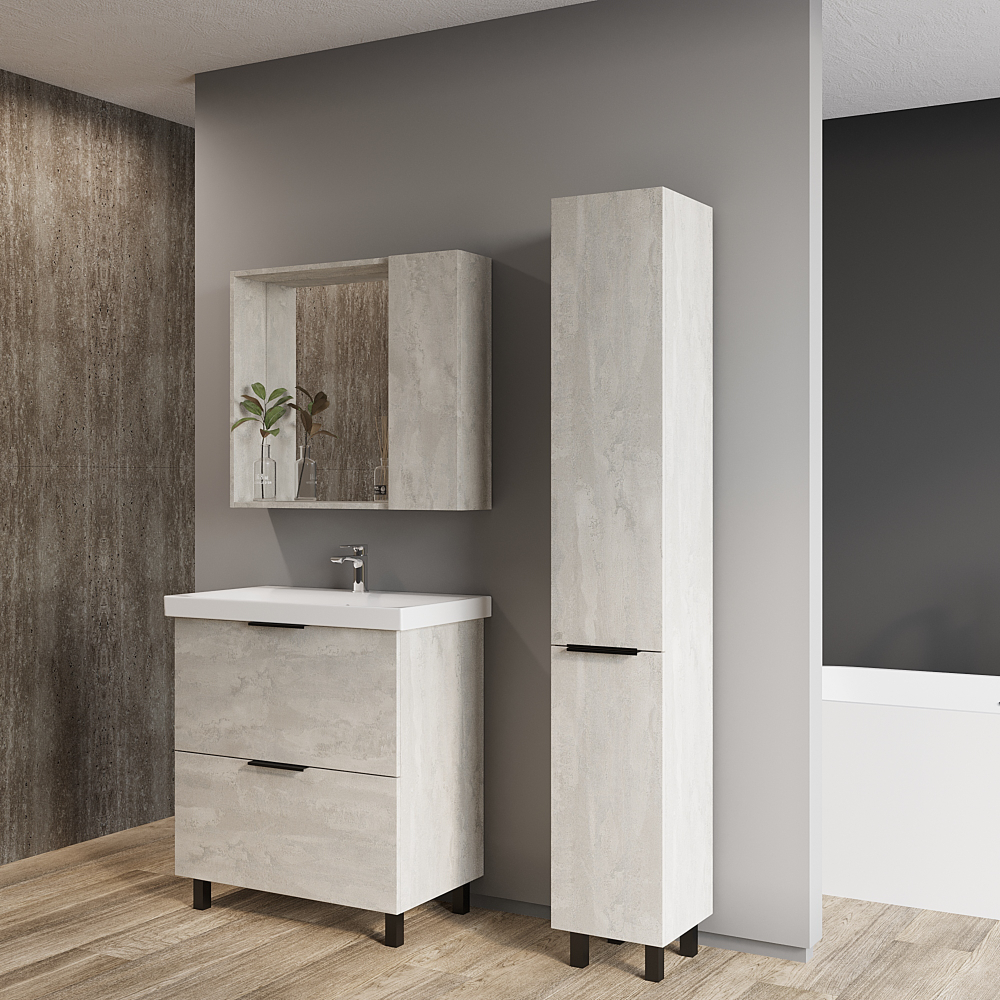 Тумба VIANT "Берлин" MODUO 60 2 ящика цемент 444х570х820 (VBER60MDC-T2Y)