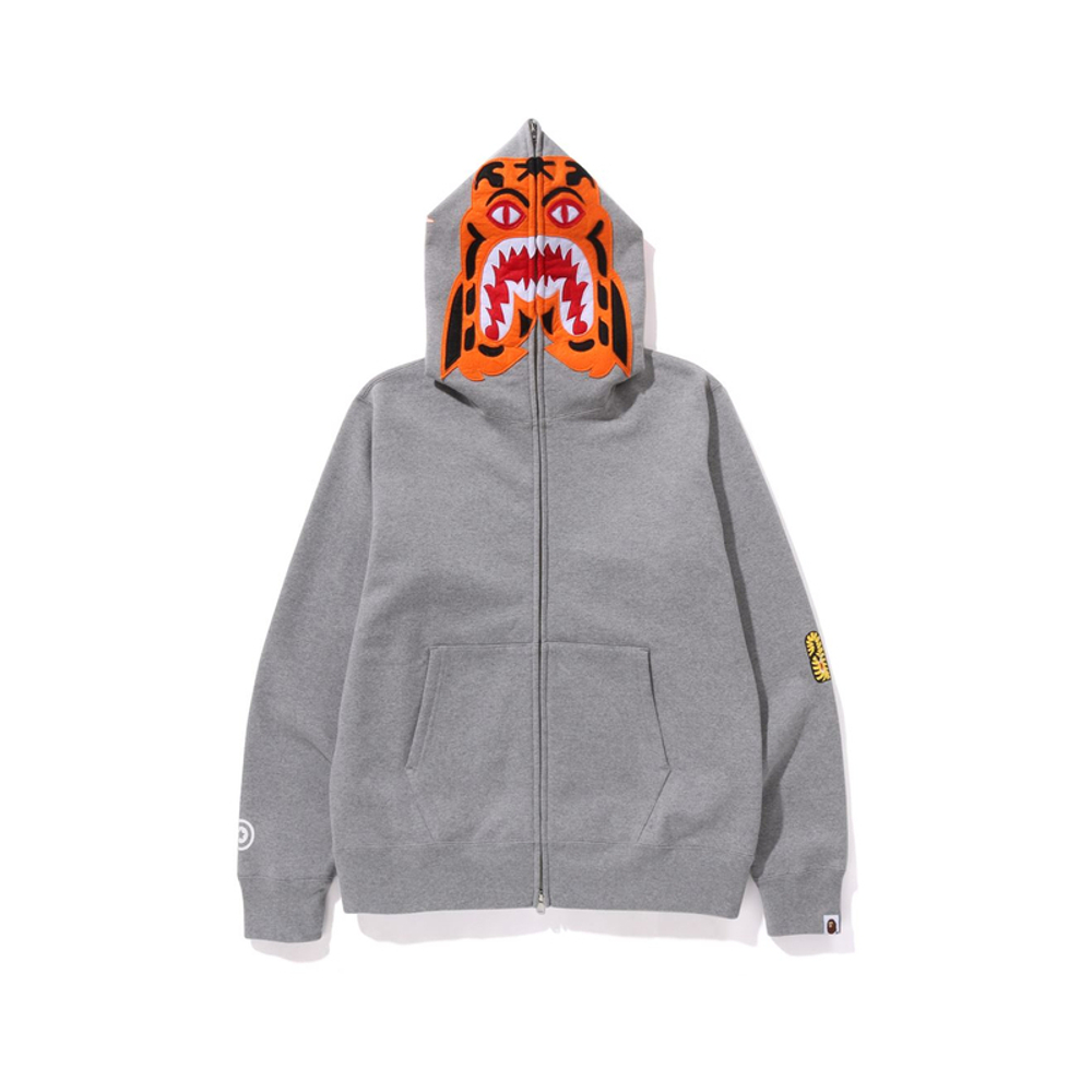 A Bathing Ape Tiger Full Zip Color Embroidery Hoodie