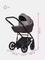 Коляска  PACCO (2 в 1) (RIKO BASIC) 07 Mokka (кофейный-темно-коричневый)