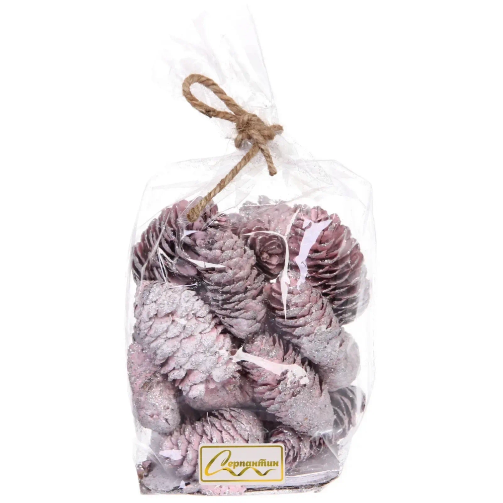 Композиция для декора «Сказочные шишки» 10*10*13 см (120 гр), розовый