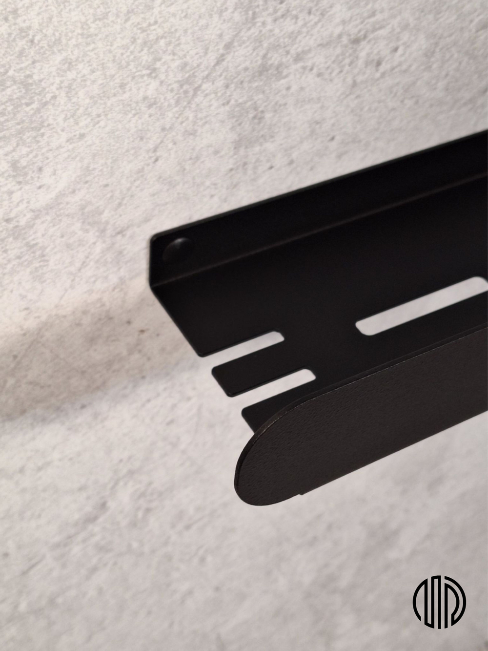 Полка для ванной комнаты, полка для кухни, полка для прихожей, MetaDec Arc черная 30см