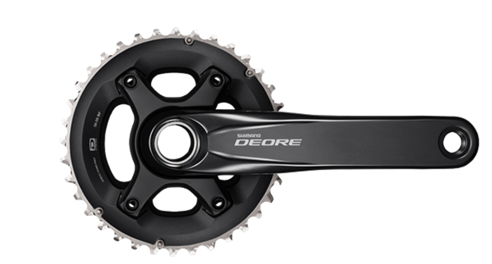 Система Shimano Deore, M6000-2, 170мм, ин.вал, 10ск, 38/28T без каретк. CL+3мм, черн