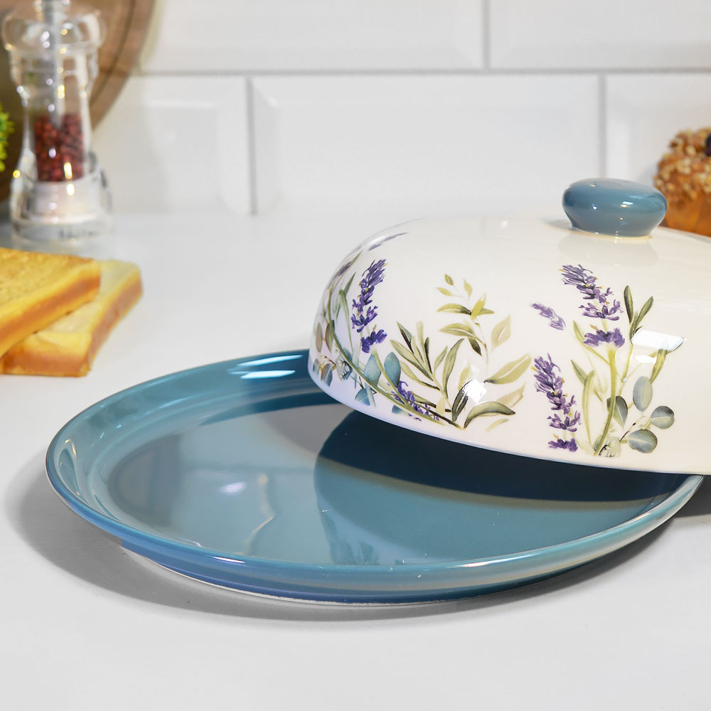 Блюдо для блинов "Лаванда и Эвкалипт" 23см, Prima Collection