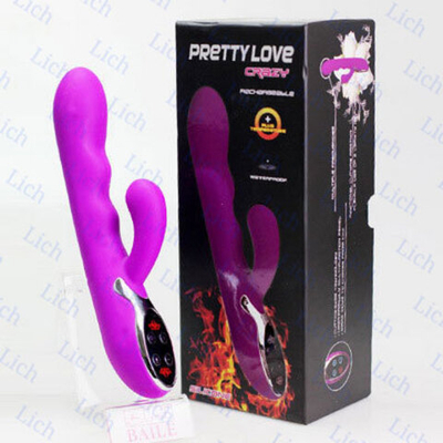 Сиреневый перезаряжаемый вибромассажер с подоргревом