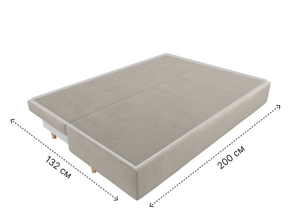 Диван прямой Лига-033 МИКРОВЕЛЬВЕТ Бежевый