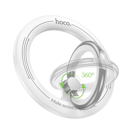 Магнитный держатель HOCO GH1 Gentle magnetic mobile phone ring holder (белый)