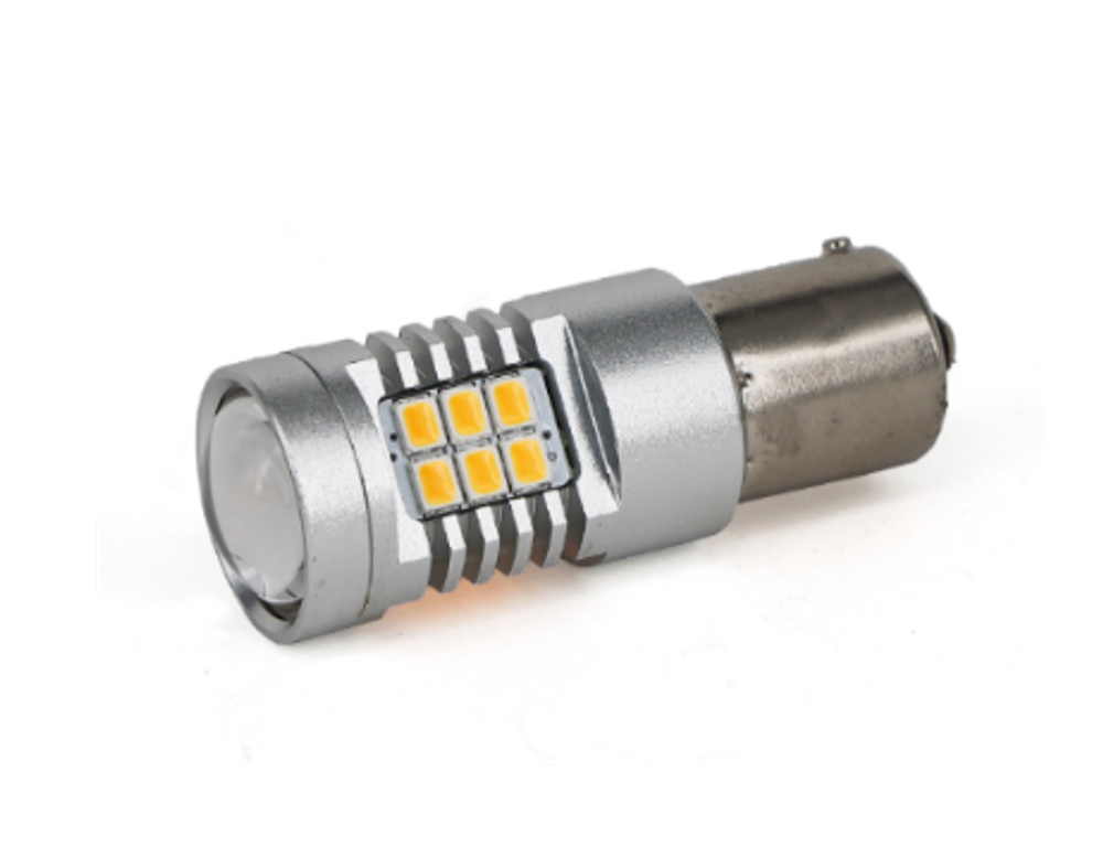 Светодиодная лампа PY21W 1156-4G21-2835-21SMD (оранжевый), 1шт