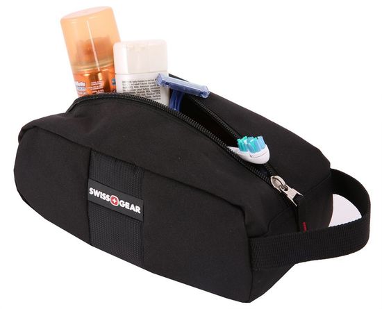 Несессер SWISSGEAR, чёрный, полиэстер, 24x11x10 см