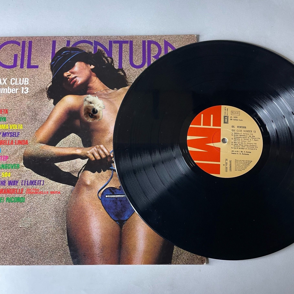 Винтажная виниловая пластинка LP Gil Ventura Джил Вентура, Sax Club Number 13 (Италия 1976)