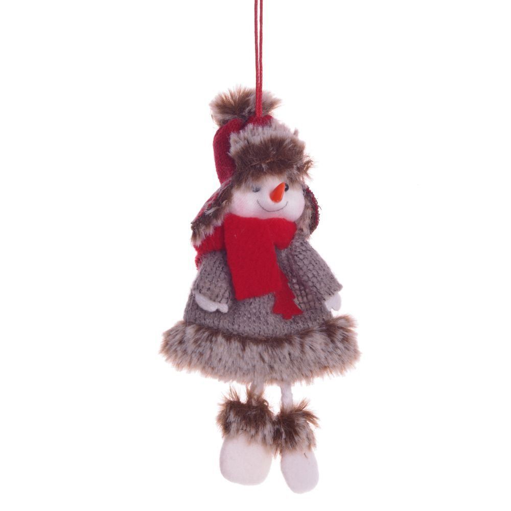 GAEM Изделие декоративное "Снеговик в шубке", L8 W5 H19 см, 4в.