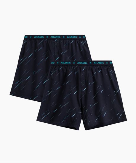 Трусы (2 шт) мужские семейные Atlantic 2MBX-085, хлопок, темно-синий
