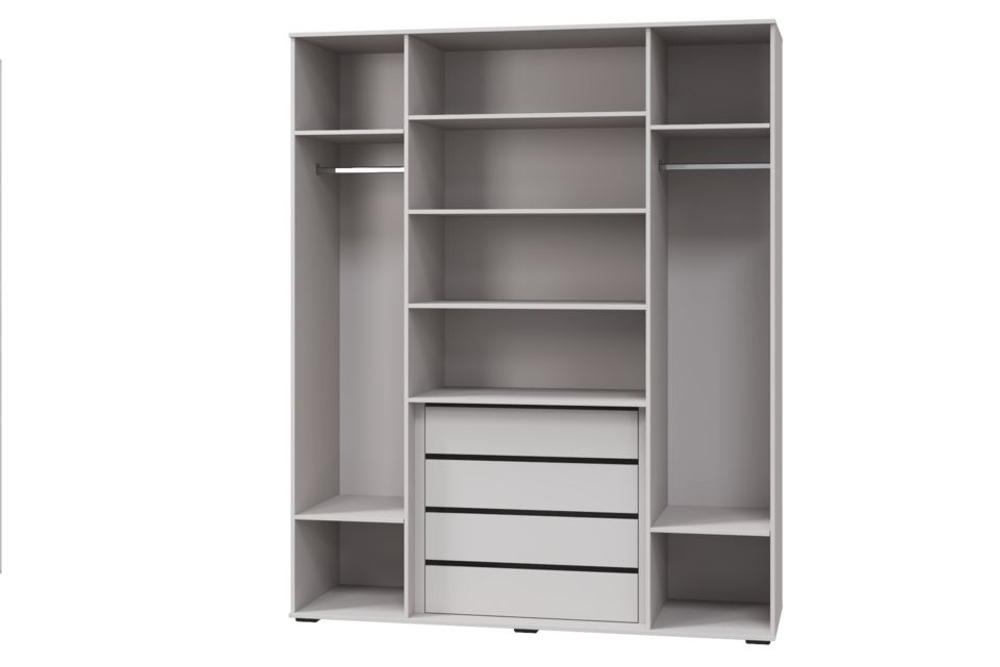 КАШЕМИР Шкаф с 4х дв. (ш1802*г577*в2213мм), Кашемир/Сантьяго