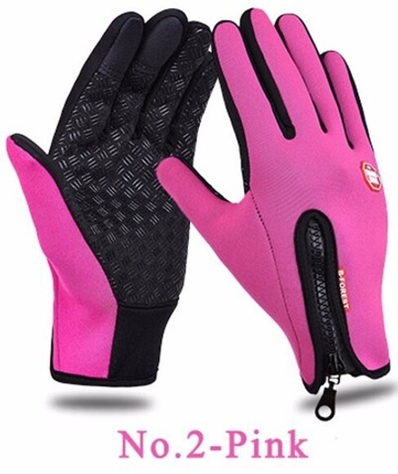Перчатки зимние, Winter gloves, Material: Спандекс, Нейлон, Хлопок, вес: 86 г.,цв Розовый, Размер M)