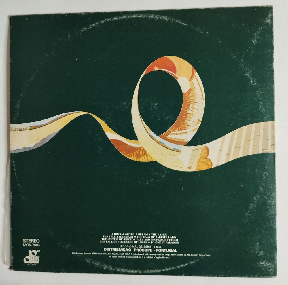Винтажная виниловая пластинка LP The Alan Parsons Project Tales Of Mystery And Imagination (Portugal 1976) (EX)