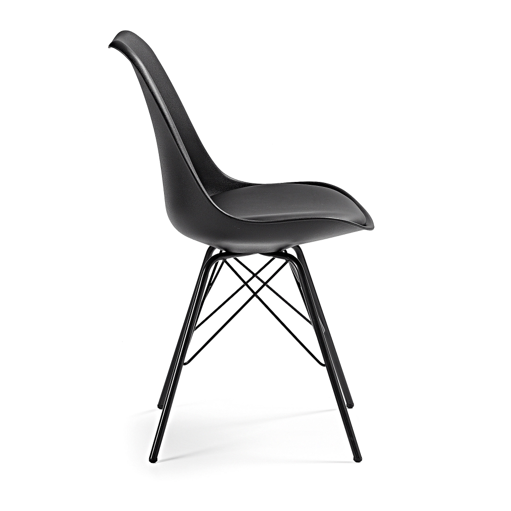 Стул Lars черный с металлическими ножками