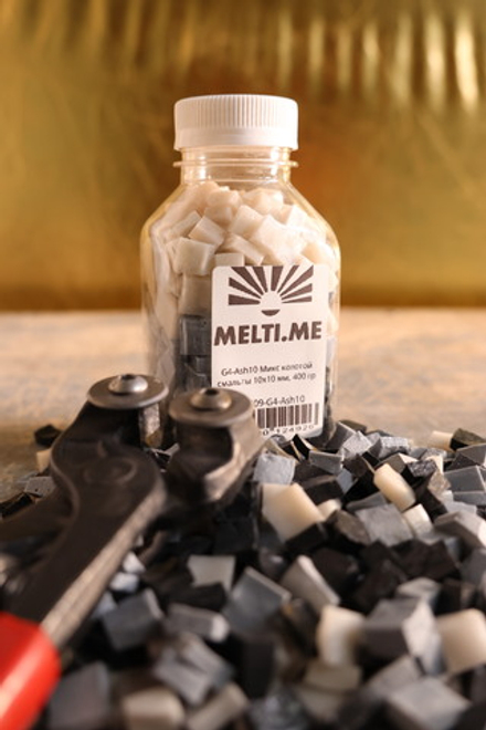 G4-Ash10 Микс колотой смальты 10х10 мм, 400 гр