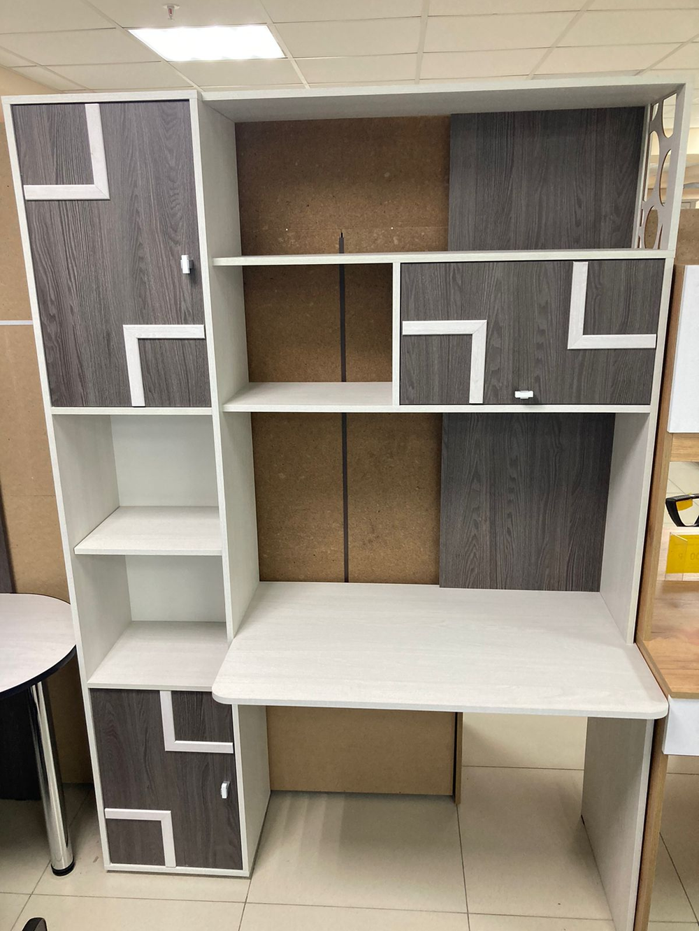 Компьютерный стол Омега-16 ясень анкор свет/ясень анкор тем