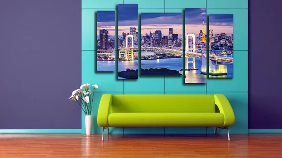 Модульная картина "Радужный мост"