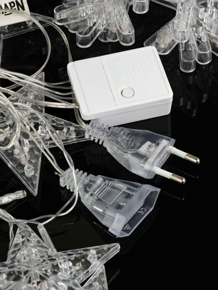 Гирлянда Бахрома "Звезды и Снежинки" 2,5*1м 38256