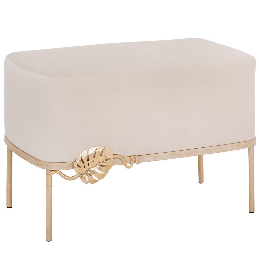 Банкетка Monstera Deliciosa (Монстера) Бежевая Айвори