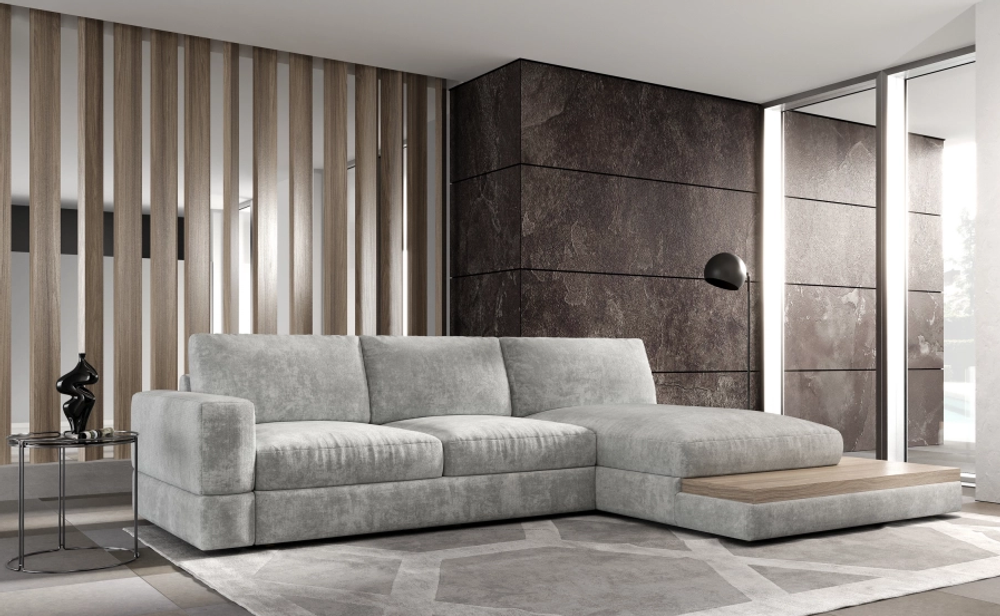 Санремо с от. Вариант 2 Диван угловой Наполнитель: ППУ+ELAX+HR Угол : Г кат.400 ткань Бест 04