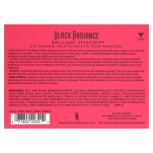 Black Radiance, Brilliant Effects, палитра теней для век, Tribal Bright, 11 г (0,38 унции)