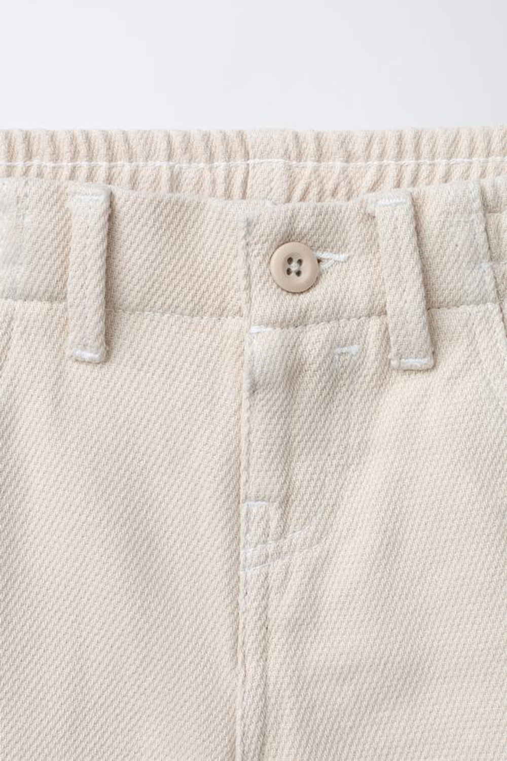 ZARA БРЮКИ BALLOON ВАФЕЛЬНЫЕ, ЭКРЮ