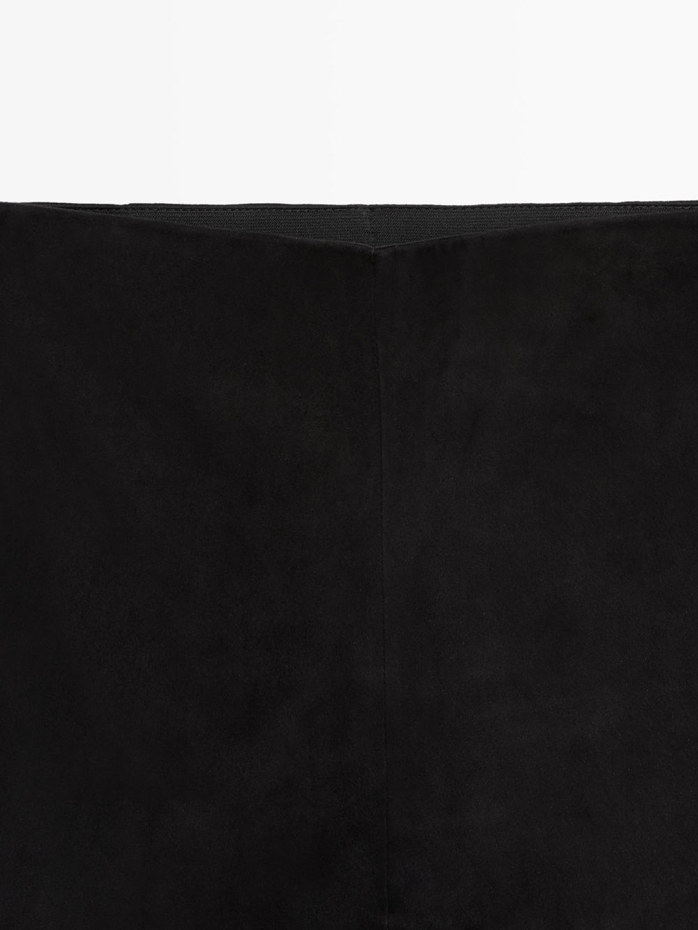 Massimo Dutti Велосипедные шорты из замшевой кожи, черный