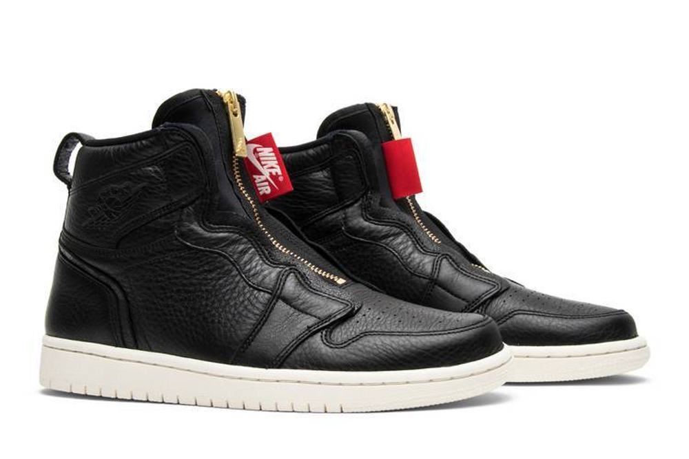 Кроссовки Jordan Air Jordan 1 Retro High Zip Black Sail (Женская размерная сетка)