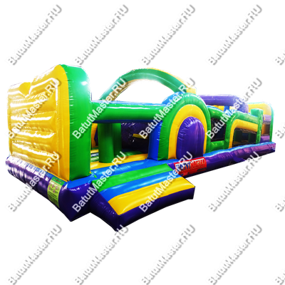 Надувной батут "Длинная полоса препятствий" 10*4*3 м