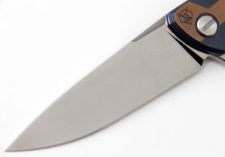 Нож Широгоров Флиппер 95 Elmax Т узор сатин КАСТОМфотография - 3