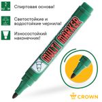 Маркер перманентный 3.0мм, Crown Multi Marker, зелёный