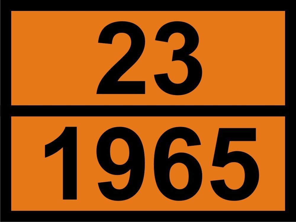 Наклейка Смесь газов пропан-бутан 23 / 1965 ДОПОГ