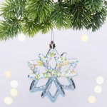 Елочная игрушка «Зимняя снежинка» 10*1*12 см, голубой