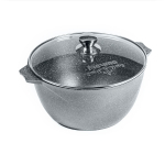 Кастрюля алюминий, антиприг, 5 л, с крыш, Мечта, Гранит, 45701