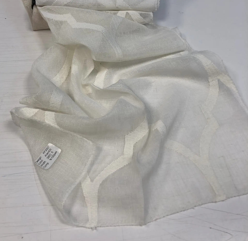 Портьерная ткань Jolie арт. PF3007 col. krem 03 (высота 285 см, Турция)