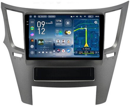 Магнитола для Subaru Legacy 5, Outback 4 2009-2014 (левый руль, рамка черная) - Teyes CC4-PRO монитор 9.5" 2K QLED на Android 13, Snapdragon 778G, AI, CarPlay, DSP, 4G SIM-слот