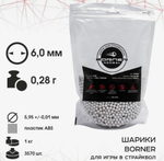 Шары Borner для игры в страйкбол 0.28г, 3750шт.