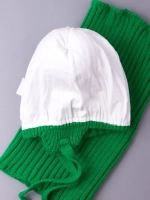 Шапка со снудом для девочки демисезонная