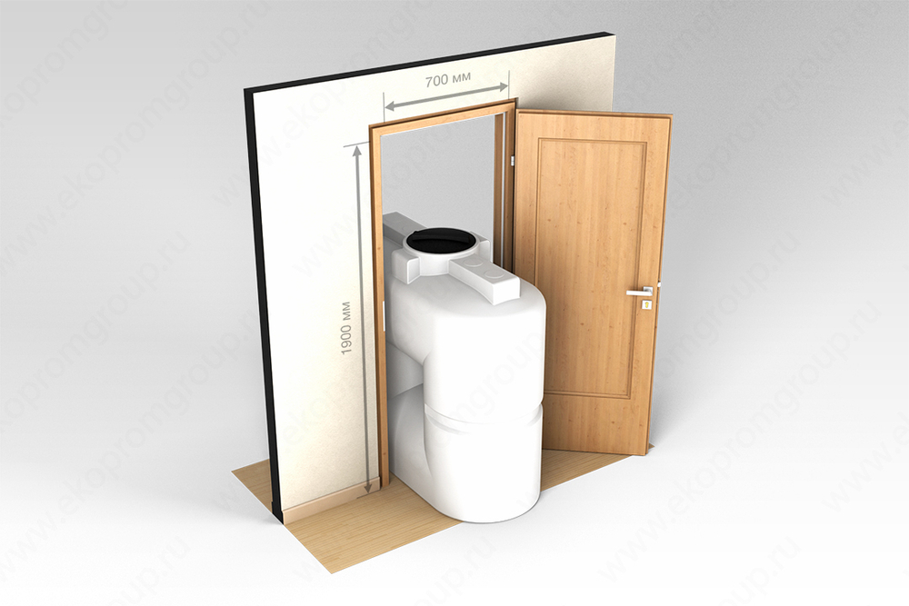 Ёмкость пластиковая пищевая ЭкоПром S oil 750 л. узкая округлая (134x60x134см;белый) - арт.555285