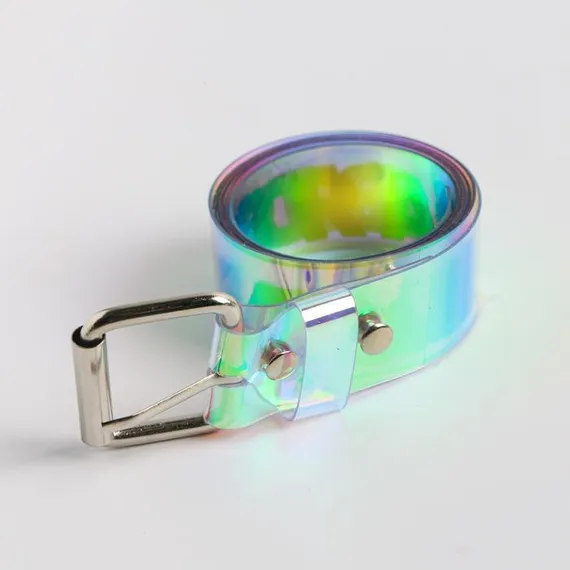 Ремень женский из зеркальной кожи "Вся такая волшебная"