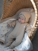 Комбинезон "Бренд" с капюшоном, Бежевый