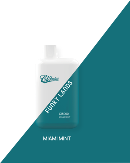 Funky lands Ci5000 Miami mint - мята Майами 5000 затяжек 20мг (2%)