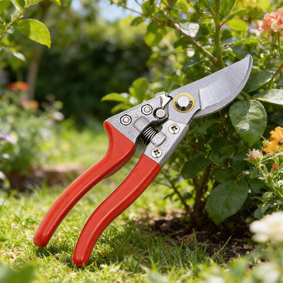 Секатор садовый 21см с пружиной, нерж сталь