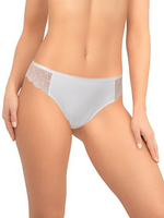 Трусики-бразилиана из кружева и микрофибры (Размер: M) (Цвет: бежевый)