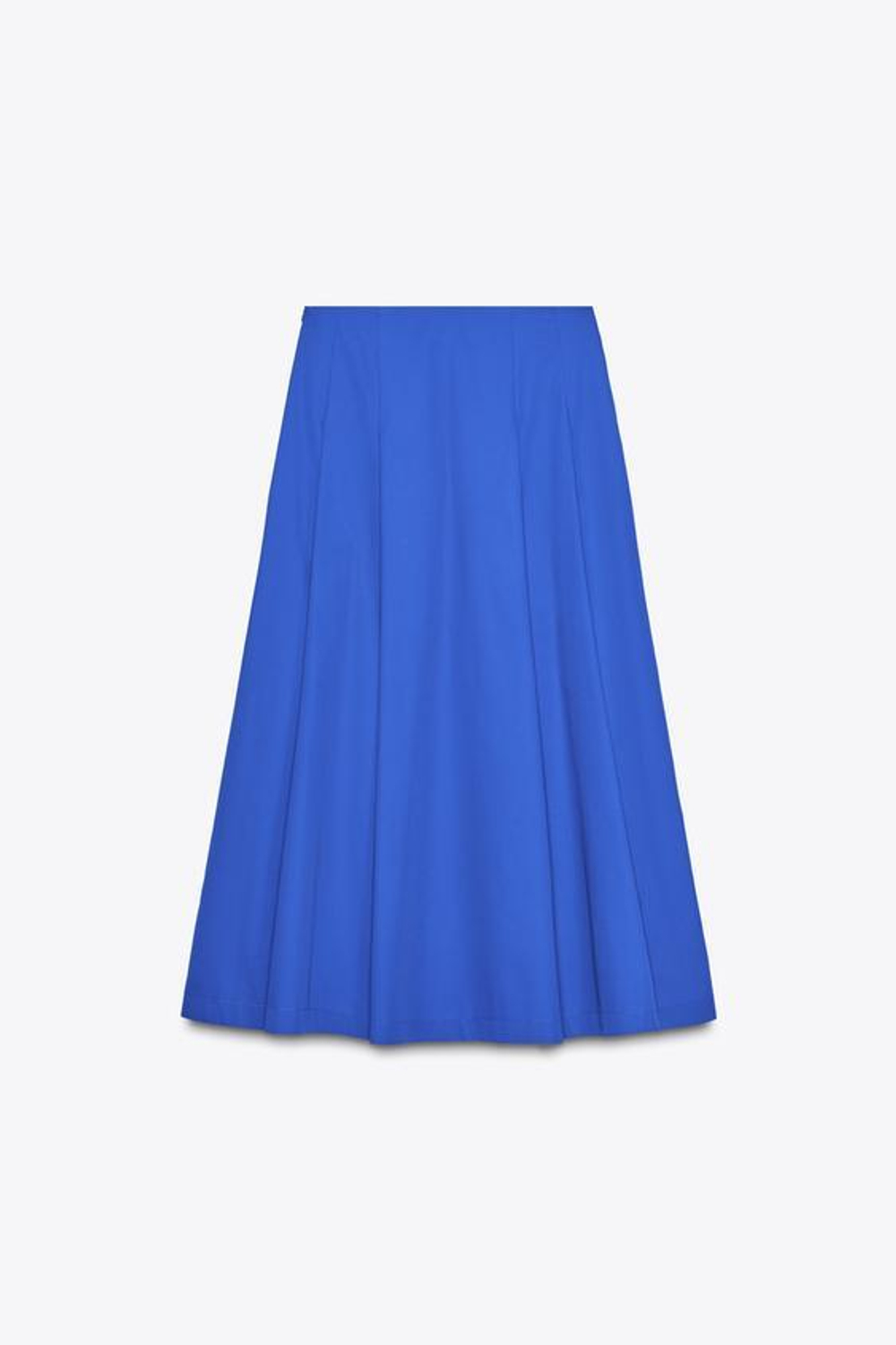 ZARA ЮБКА МИДИ СО СКЛАДКАМИ, ВАСИЛЬКОВЫЙ