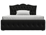 Кровать интерьерная Герда 140, Черный, Экокожа, 28177