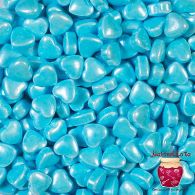 Посыпка "Сердечки ГОЛУБЫЕ перламутровые 3D", 50 гр.